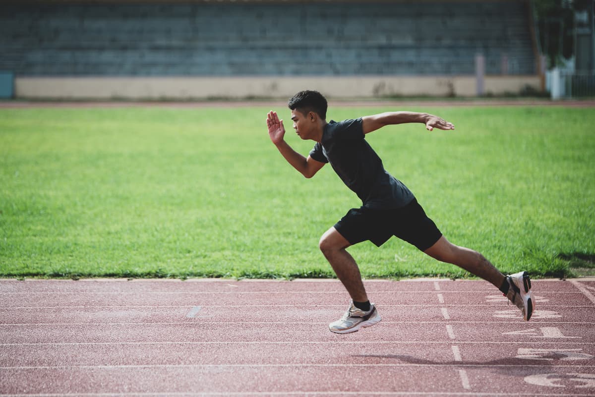 Shot put athlete at Veena Vidhyalaya